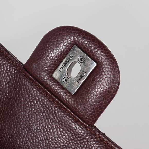 Chanel Quilted Burgundy Caviar Medium Retro Class Flap Bag - Picture 16 of 16